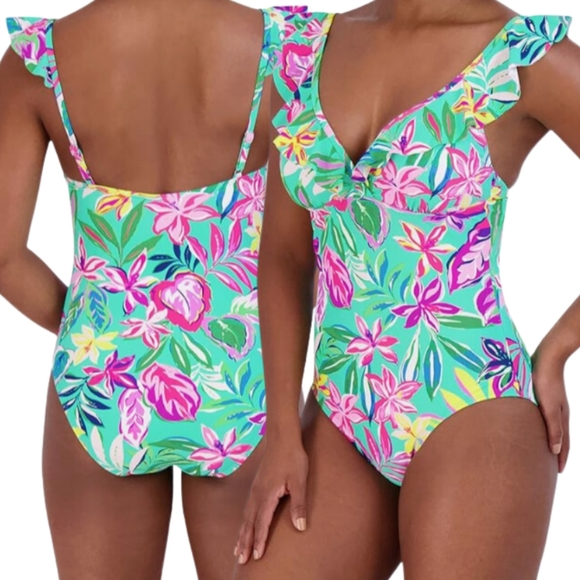 Stella Parker Other - STELLA PARKER One Piece Bathing Suit Island Time Print